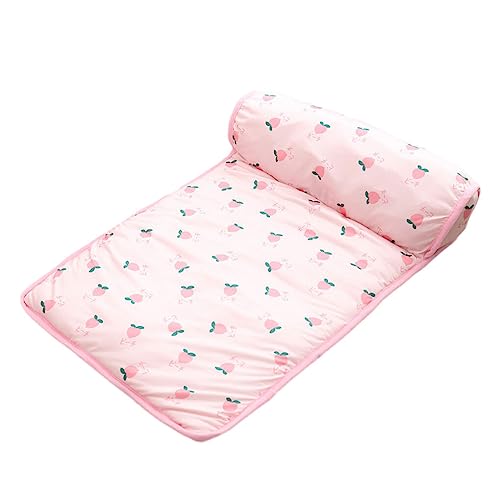 kawehiop Robustes und langlebiges Hundebett für Haustiere, praktisch und tragbar, Bequeme und weiche Stoff Haustierbedarf, Katzendecke, Rosa Kirsche, groß: 80 x 60 cm von kawehiop