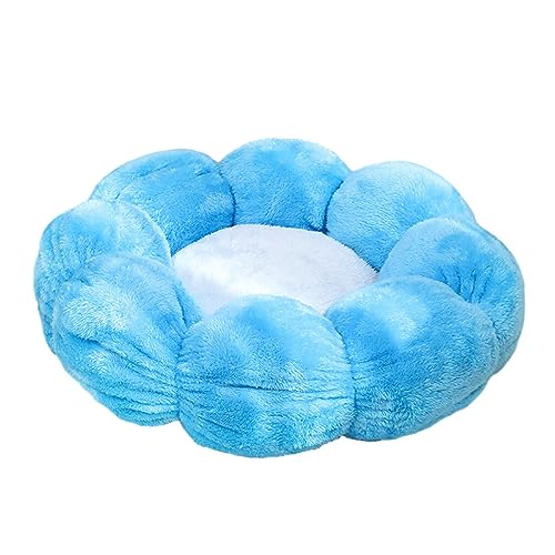 kawehiop Stilvolles Katzenbett für den Innenbereich, Maschinenbett für den Innenbereich, geeignet für Welpenästhetik und zur beruhigenden Reinigung von Betten, Blau, M 55cm von kawehiop