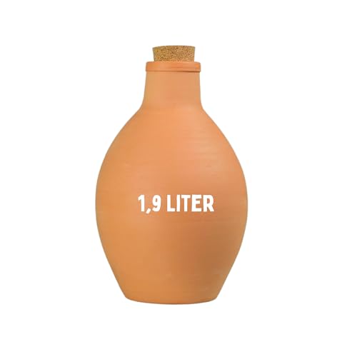 keep it grün Olla (1,9 Liter) - automatische Bewässerung aus Ton | Langzeitbewässerung bis zu 7 Tagen | Terracotta | umweltfreundlich und natürlich | passiv gießen in direkter Wurzelnähe von keep it grün