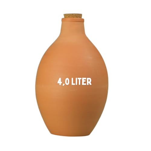 keep it grün Olla (4,0 Liter)| automatische Bewässerung aus Ton | Langzeitbewässerung bis zu 7 Tagen | Terracotta | umweltfreundlich und natürlich | passiv gießen in direkter Wurzelnähe von keep it grün