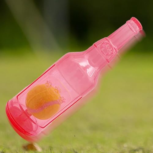 keloppasit Wasserflasche Cruncher Hundespielzeug Haustier Bierflasche Ball Spielzeug Ball in einer Flasche Kauspielzeug Hund Welpen Quietschendes Kauspielzeug Haustierbedarf Flaschen mit von keloppasit