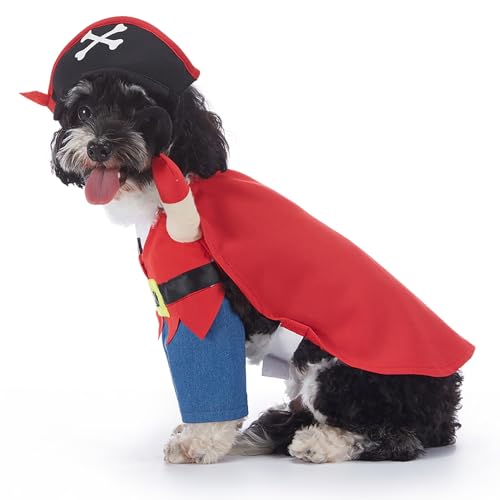 kiskick Durable Pet Costume 1 Set Pet Halloween Costume Unique Funny Cute Dog Cosplay Outfit for Parties Decoration Pet Costume for Dogs Red Blue XL von kiskick