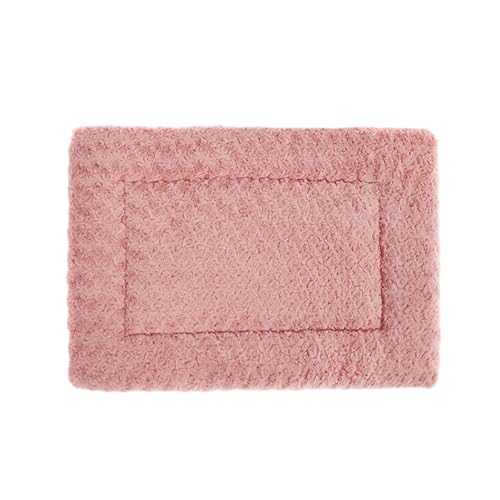 kiskick Durable Pet Mat Pet Mat Foldable Durable Plush Cat Dog Bed Mat Moisture-proof Oxford Bottom Pet Sleeping Pad Pet Supplies Non-Slip Bottom Pet Mat Pink L von kiskick