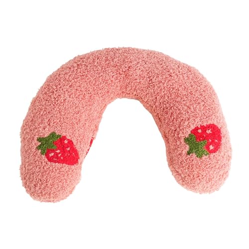 kiskick Haustier Kopfstütze Kissen Hygienische Haustier Kissen U-Form Design Weiche Plüsch Stoff Nackenschutz Haustier Kissen Rosa von kiskick