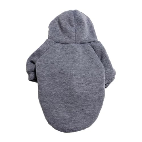 kiskick Kälteschutz-Kapuzenpullover für Frühling, Herbst, Winter, weiches, gemütliches Polyester-Sweatshirt mit feiner Verarbeitung, einfarbig, zweibeiniges Outfit, Größe M bis Grau, Größe 8XL von kiskick