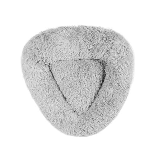 kiskick Plush Pet Bed Cozy Dog Bed Anti-anxiety Deep Sleep Plush Warm Breathable Soft Touch Feel Trendy Design Pet Nest Breathable Dog Bed Grey L von kiskick