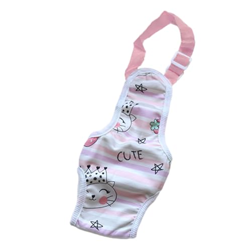 kiskick Weibliche Hund Windeln Haustier Menstruationshose Cartoon Druck Bauch Stil Weich Atmungsaktiv Hund Windeln Haustier Liefert Haustier Windeln Rosa 2XL von kiskick