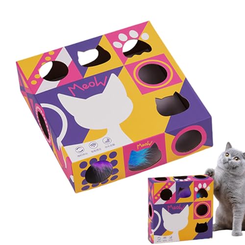 Interaktive Katzen-Puzzle-Box, intelligentes Sensor-Katzenspielzeug, Labyrinth-Spielspielzeug für Katzen, Katzen-Anreicherungsspielzeug, Langeweile linderndes Katzenspielzeug, Katzen-Puzzle-Spi von kivrimlarv