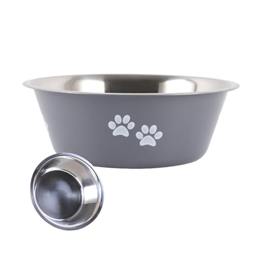 Stainless Steel Pet Bowl, Heavy Duty Dog Feeding Dish, Dishwasher Safe Dog Bowl, Stylish Pet Feeding Solution 8.27x8.27x2.76 Inches for Cats, Dogs and Pets (1 Piece) von kivrimlarv