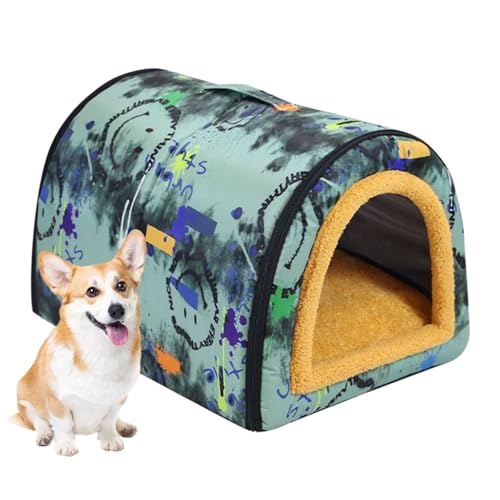 Wasserdichte Hundehütte, Outdoor Haustierhütte, Isoliertes Hundebett Wetterfestes Haustierhaus, Haustiermöbel mit Matte, Outdoor Hundehütte, Wetterfeste Hundehütte, Outdoor Haustierhaus von kivrimlarv