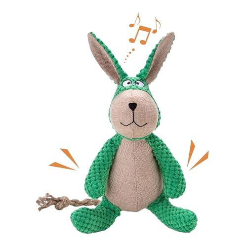 kivrimlarv Bunny Dog Toy | Chew and Crinkle Dog Toys | Squeaky Plush Puppy Toy, Tooth Cleaning Dog Supplies for Small, Medium, and Large Pets von kivrimlarv