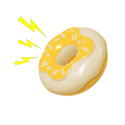 Kauspielzeug für zahnende Welpen, Donut-Spielzeug, langlebig, quietschend, Donut-Form, Kauspielzeug für mittelgroße und kleine Hunde von kivrimlarv