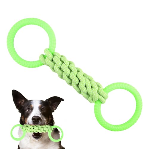 Robustes Kauspielzeug für Hunde, Seil, robustes Hundespielzeug mit 2 Griffen, Zugseil zur Zahnreinigung, Kauspielzeug für Welpen, kleine Hunde, Größe M von kivrimlarv