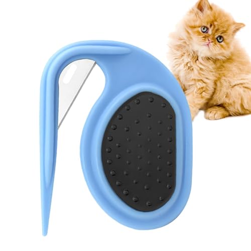 komsoup Pet Knotting Comb - Entfilzungsmesser Katze | Entfilzer Mit Stahlklinge | -Entwirrer Entfilzungskamm Für Hunde | Entfernen Von Verfilzten Und Losen Haaren, Werkzeuge Zur Tierpflege von komsoup