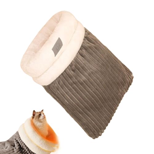 komsoup Schlafsack für Katzen, Katzensack - Plüsch-Haustierschlafsack zum Graben Einer Katze - Winterschlafplatz, Katzenkuschelsack, Katzenbeutelbett für Hauskatzen von komsoup