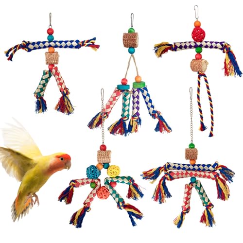komsoup Vogel Zerlegespielzeug,5er Set Kauspielzeug Für Conure | Bunte Kau-Seile, Zerlegespaß Und Baumwollseil Zur Langeweilevorbeugung Für Wellensittiche komsoup Vogel Zerlegespielzeug,5er Set Kauspielzeug Für Conure | Bunte Kau-Seile, Zerlegespaß Und Baumwollseil Zur Langeweilevorbeugung Für Wellensittiche von komsoup