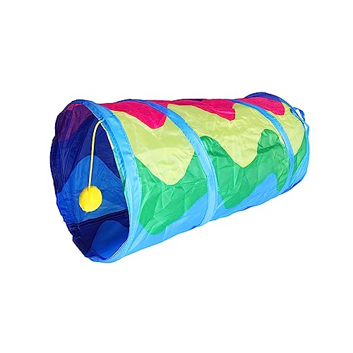 kowaku Katzentunnel, Hundekanalröhren, 25 cm Durchmesser, Übungsversteck, Kaninchen, zusammenklappbarer Ball, Trainingsspielzeug, Spielröhre, lustige, 25 cm x 50 cm von kowaku