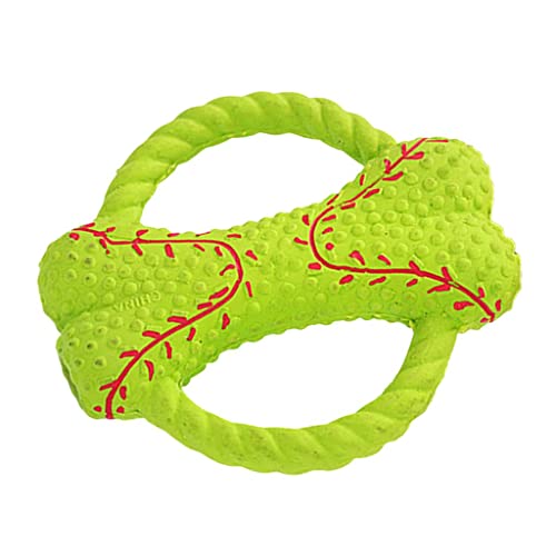 kowaku 1 x Knochenform Kauspielzeug Hund Welpen Interatives Zerrspielzeug Molar Training, Grün, 13 cm von kowaku