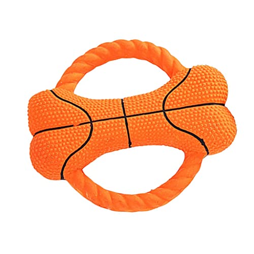 kowaku 1 x Knochenform Kauspielzeug Hund Welpen Interatives Zerrspielzeug Molar Training, Orange, 13 cm von kowaku