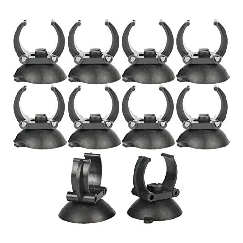 kowaku 10 Stück Aquarium Heizung Saugnäpfe Heizung Rohr Halter Klemmen Clips Schwarz von kowaku