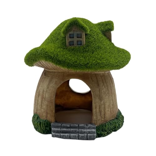 kowaku Aquarium Pilz Haus Landschaft Ornament Versteck Fisch Tank Dekoration Harz Pilz Cottage für Betta Tisch Wohnzimmer, Stil B von kowaku