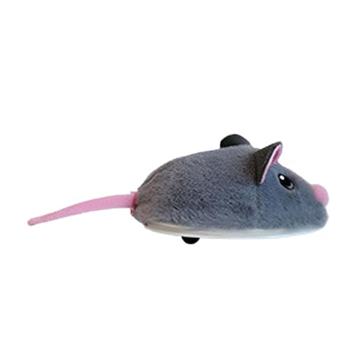 kowaku Automatische Maus Spielzeug Katze Plüsch Maus Spielzeug Teaser Haustier Spielzeug Langeweile Interaktive Maus Katze Spielzeug Katze Mäuse Spielzeug, grau von kowaku