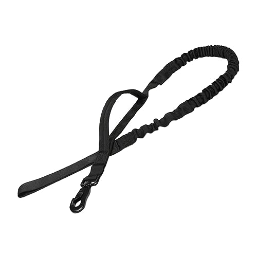 kowaku Bungee-Hundeleine mit Griff, stoßdämpfendes Nylon, stark, strapazierfähig, Hundetrainingsleine, Hundeleinen für kleine, mittelgroße und große Hunde, Schwarzer Karabinerhaken von kowaku