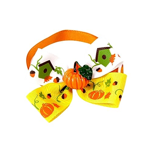 kowaku Cat Choker Necklace Thanksgiving Cat Dog Bow Tie Cat Bowties Fall Halloween Pet Bow Tie for Kitty Party Supplies Kitten Small Dog Decoration, Style D von kowaku