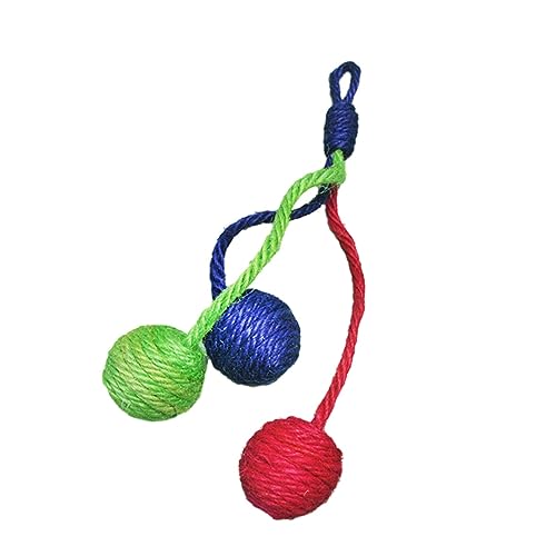 kowaku Cat Rope Ball Cat Sisal Rope Ball Toy Pet Supplies Self Play Pet Scratching Ball Hanging Cat Toy Ball Interactive Cat Toy Random Color von kowaku