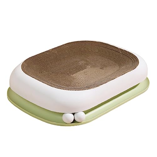 kowaku Cat Scratcher Bed Lounge Large Oval Nonslip Durable Couch Cat Scratch Pad for Cat Kitten Training Toy Furniture Protector Indoor Cats, Green von kowaku