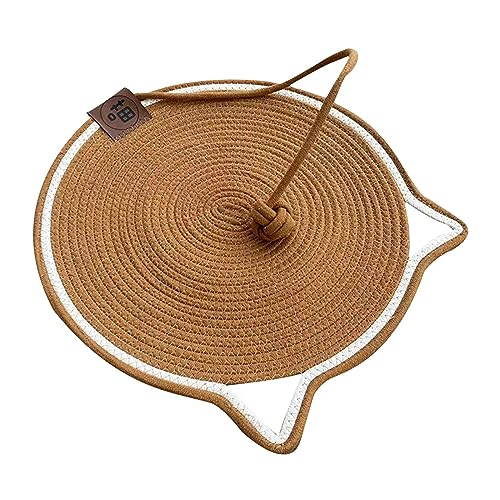 kowaku Cat Scratcher Cat Scratch Pad Portable Cat Toys Breathable Durable with Toy Ball Sofa Cat Scratching Board Cat Scratch Mat for Kitten Kitty, Dark Brown von kowaku