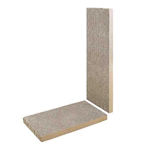 kowaku Cat Scratcher Pad, L Förmiges Katzenkratzbrett Aus Karton, Katzenkratzer für Katzen Im Innenbereich, Kätzchen, Vertikales Katzenkratzpolster, Schützt, Kratzer ersetzen von kowaku