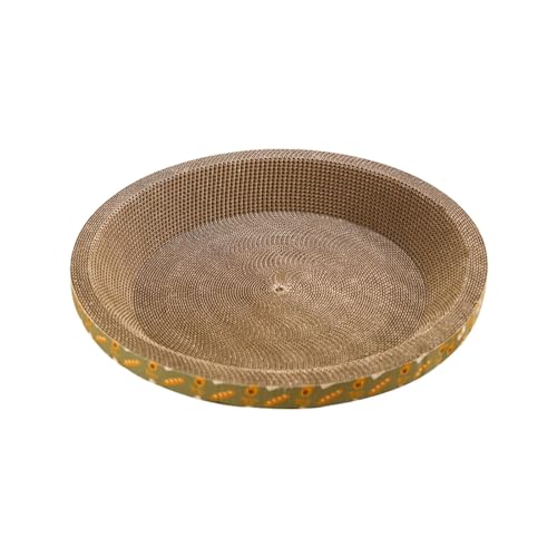 kowaku Cat Scratching Couch Cat Scratcher Cardboard Sofa Durable Cats Training Toys Corrugated Scratching Pad Cat Scratcher Bowl, L von kowaku