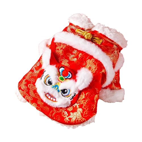 kowaku Chinesisches Neujahrskostüm für Hunde, Tang-Anzug, Winterbekleidung, Haustier-Kostüm, Wintermantel für Hunde, Bichon, Cosplay, XL von kowaku