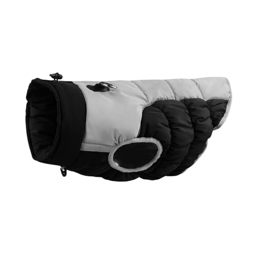 kowaku Fleece-Hundemantel, Schneeanzug, wasserdicht für kaltes Wetter, Winterjacken, Bekleidung für Partys, Reisen, Spaziergänge, Picknick im Freien, schwarz XL von kowaku