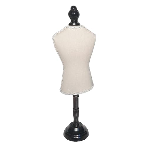 kowaku -Form-Schaufensterpuppe-Haustier-Kleid-Anzeigen-Halter mit Sockel Mode-Holz-Mini-Puppen-Kleiderständer für Haustier-Kleidung, Braun S Nicht anhebbar von kowaku