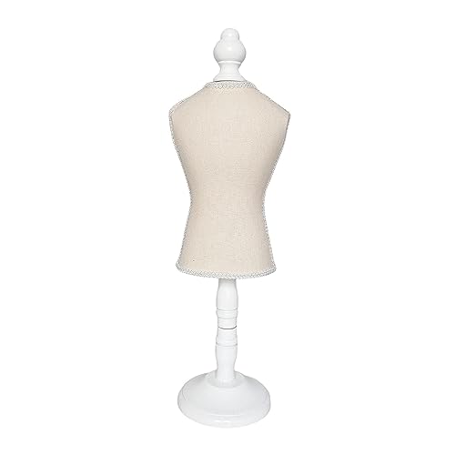 kowaku -Form-Schaufensterpuppe-Haustier-Kleid-Anzeigen-Halter mit Sockel Mode-Holz-Mini-Puppen-Kleiderständer für Haustier-Kleidung, Weiß S Hebbar von kowaku