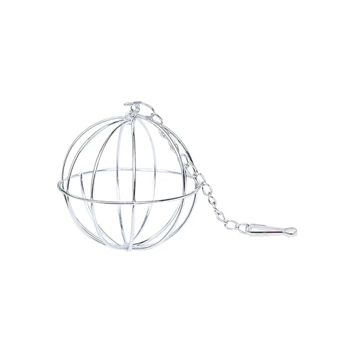 kowaku Hängender Futterspender Spielzeug Heu Feeder Ball Reise 8 cm Durchmesser Haustiere Futterspender Edelstahl Grashalter für Kaninchen Vögel Ratten von kowaku