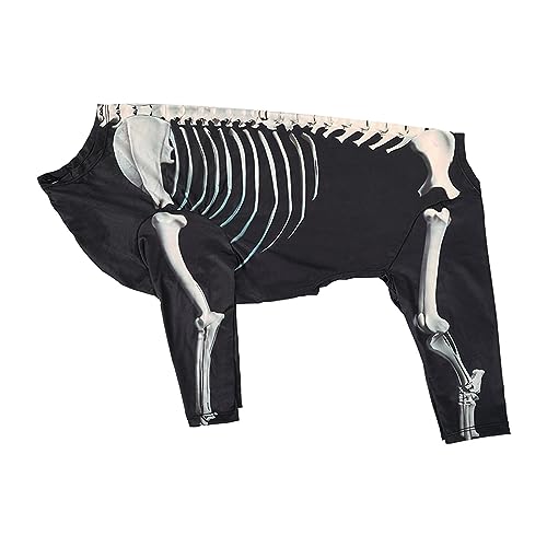 kowaku Halloween-Skelett-Hundekostüm, Bekleidung, Cosplay-Outfit, Halloween-Haustierkostüm für Welpen und Kätzchen, 2XL von kowaku