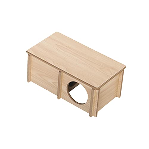 kowaku Hamster Holz Haus Erkundung Spielzeug Käfig Zubehör Hamster Versteck für Zwerghamster Rennmäuse Zwei Zimmer von kowaku