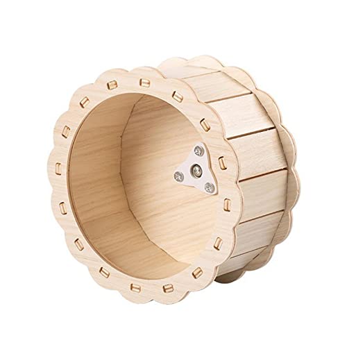 kowaku Hamster-Laufrad aus Holz, Leise für Käfig, Hamster-Laufband, Hamster-Spielzeug für Ratten, Zwerghamster, Rennmäuse, andere Kleintiere, Kätzchen, 21 cm von kowaku