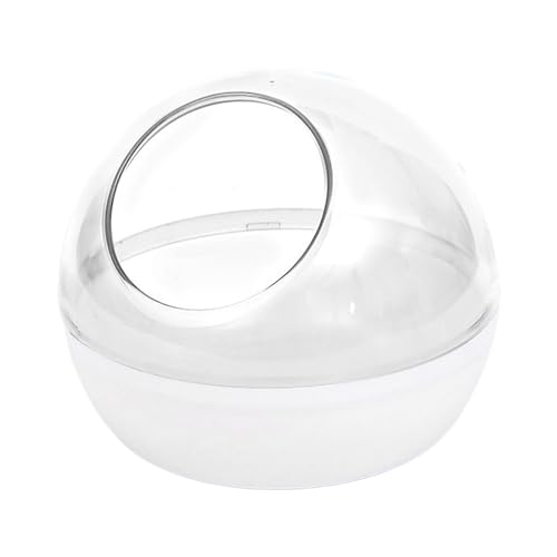 kowaku Hamster-Sandbad-Toilette, Haustier-Toilette, Haustier-Badezimmer, abnehmbare 15,5 x 12 cm große Badewanne, Sandbad-Behälter für Eichhörnchen, Mäuse, transparent von kowaku