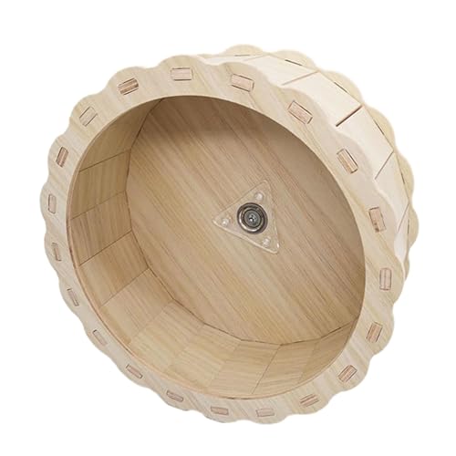 kowaku Hamsterlaufrad aus Holz für Käfig, Haustierbedarf, Spielzeug, Laufrad, Fitness, leise, für Igel und andere kleine Tiere, Ratten, 15 cm x 6,5 cm von kowaku