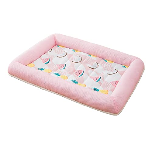 kowaku Hunde-Kühlmatte Bett Schlafmatte Waschbar Sofa Cool Decke Kissen, Rosa XL von kowaku