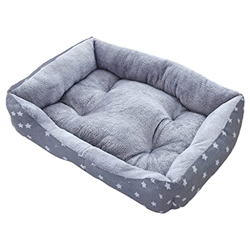 kowaku Hundebett Haustierbett Warm Bequem Bett Nest Haus für Katze Hund, Grau Stern L von kowaku