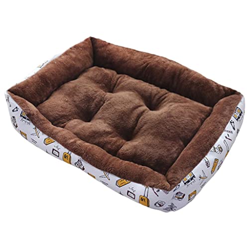 kowaku Hundebett Haustierbett Warm Bequem Bett Nest Haus für Katze Hund, Kaffee M von kowaku