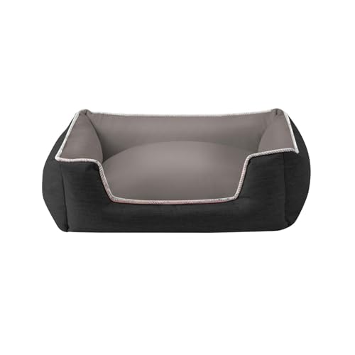 kowaku Hundebett Welpensofa Doggy Soft Furniture Comfortable Puppy Pet House Cat Bed for Terrace Warm Kennel Pet Shop Living Room, M Black von kowaku