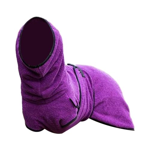 kowaku Hundehandtuch, warmer Hundemantel, Winddicht, für Haustier-Duschbad, Hundebademantel, Haustier-Kapuzenmantel für Park, kaltes Wetter, Pool, Outdoor, Violet S von kowaku