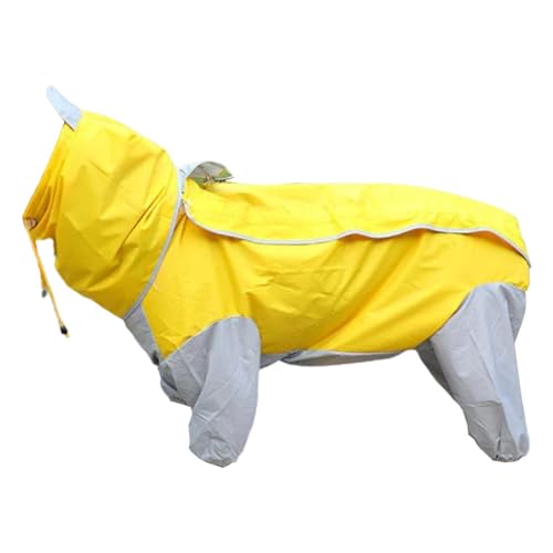 kowaku Hunderegenmantel mit Kapuze, Regenbekleidung für Haustiere, Regenjacke für Hunde im Freien, Regenponcho für Haustiere, 26 von kowaku