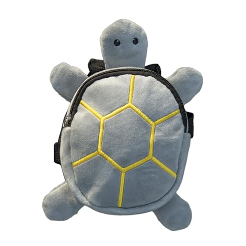 kowaku Hunderucksack, Geschirr, Wanderrucksack, Schildkrötenform, Cartoon-Selbstrucksack, Welpenrucksack für Camping, Outdoor, Reisetraining, GRAU von kowaku